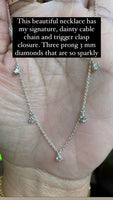14K diamond constellation necklace