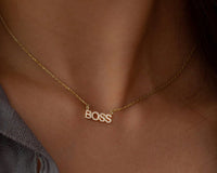 10K Gold and Diamond BOSS necklace SI diamonds diva
