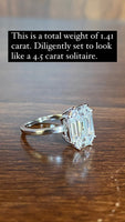 14K Gold Diamond Mosaic Ring 4.5 carat look
