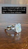 14K Gold Diamond Mosaic Ring 4.5 carat look