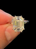 14K Gold Diamond Mosaic Ring 4.5 carat look