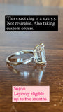 14K Gold Diamond Mosaic Ring 4.5 carat look