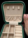 Emerald Green velvety jewelry box