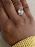 14K Gold Diamond Mosaic Ring 4.5 carat look