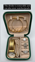 Emerald Green velvety jewelry box
