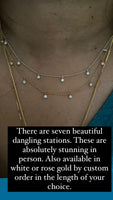 14K Gold diamond constellation necklace