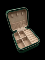 Emerald Green velvety jewelry box