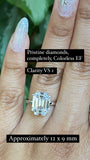 14K Gold Diamond Mosaic Ring 4.5 carat look