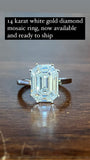 14K Gold Diamond Mosaic Ring 4.5 carat look