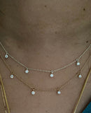 Sterling silver and diamond constellation necklace