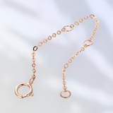 14K gold 3 inch chain extender for necklace bracelet anklet