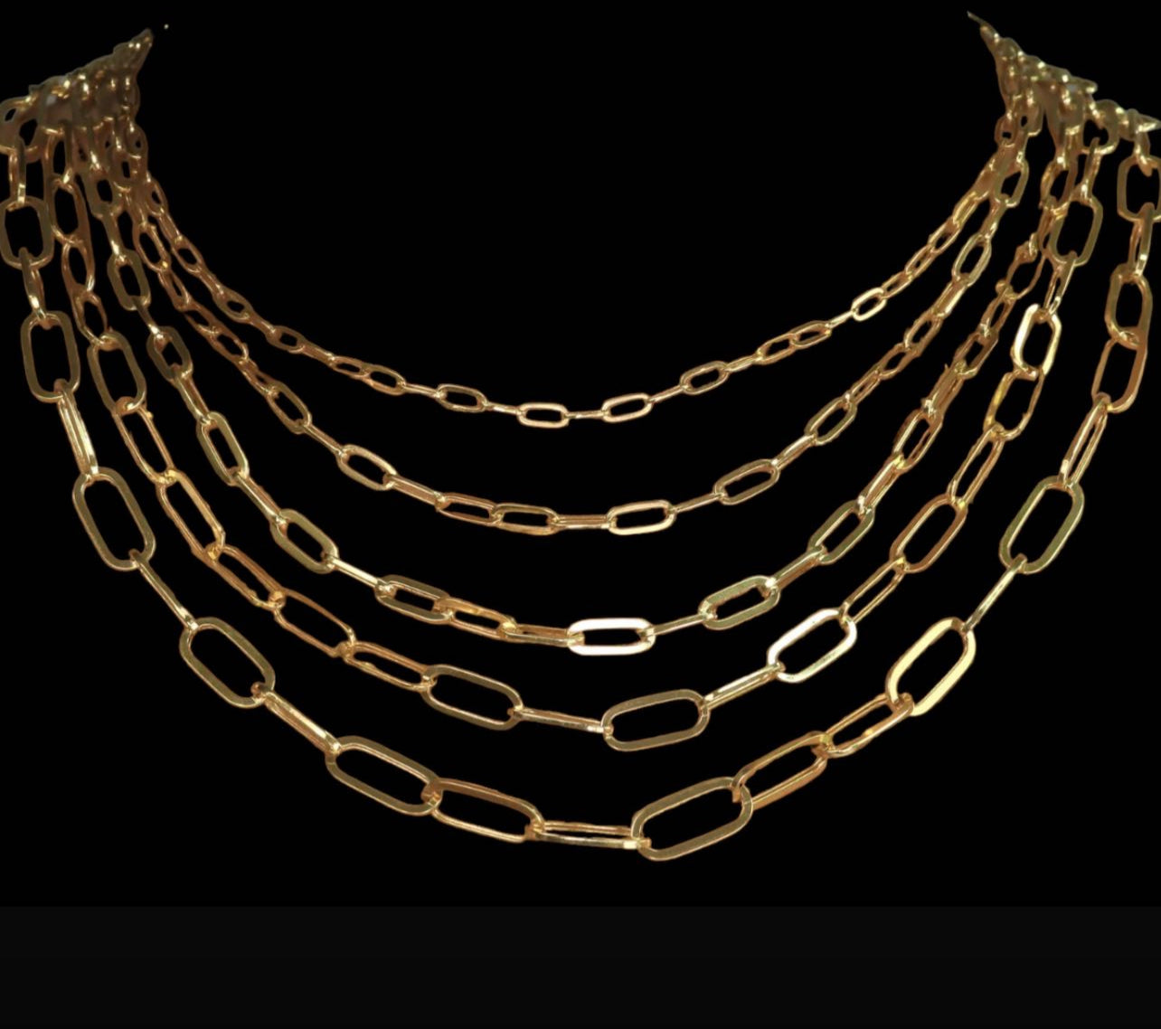 14kt Yellow 14 Kt Gold Paperclip Necklace 14kt Yellow Gold