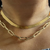 14K Yellow Gold 6mm Herringbone chain