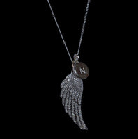 Sterling silver .33 ctw Diamond Guardian Angel necklace