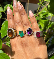 14K Gold 3.5 Carat Zambian Emerald cut emerald ring