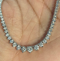 14K Gold 3.2 ctw Diamond Graduated Diamond tennis necklace