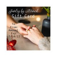 Gift Card to Artwark printable Valentines Christmas Birthday Graduation Mother's Day Father's Day
