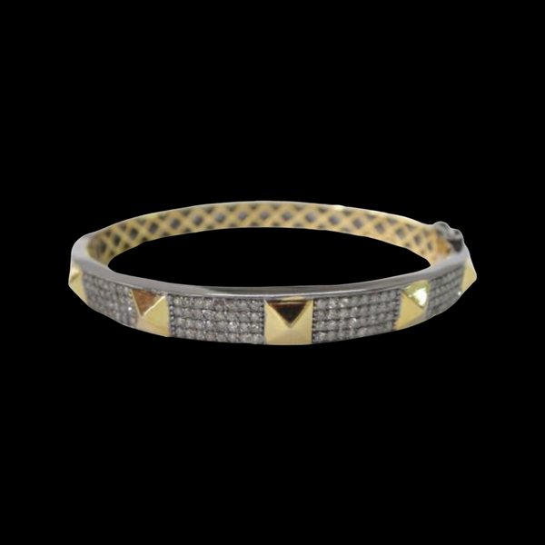 Champagne diamond and Spike Bangle bracelet