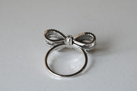 14K Gold and diamond Bow ring