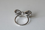 14K Gold and diamond Bow ring