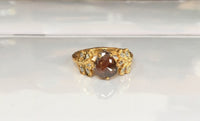 1 carat Red pear diamond raw diamond organic leaf petal 1 carat diamond solitaire branch twig engagement ring nature ring