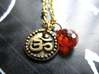 Simple Peace 22K Gold bali style or Silver Good karma Om