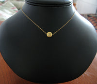 Pot of Gold hammered coin necklace fill circle coin medallion scratched pounded hammered hammer Disc disk coin medallion