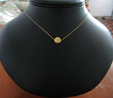 Pot of Gold hammered coin necklace fill circle coin medallion scratched pounded hammered hammer Disc disk coin medallion