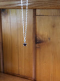 Sterling silver tiny star necklace star pendant star charm christmas gift birthday gifts for her silver star jewelry silver star necklace