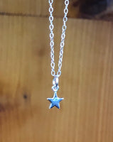 Sterling silver tiny star necklace star pendant star charm christmas gift birthday gifts for her silver star jewelry silver star necklace