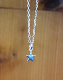 Sterling silver tiny star necklace star pendant star charm christmas gift birthday gifts for her silver star jewelry silver star necklace