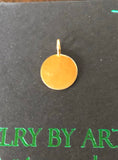 22K yellow gold disc coin necklace birthday gift anniversary gift