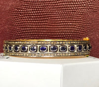 Diamond polki bangle custom made custom size emerald ruby blue sapphire precious gemstone bangles personalized Sterling silver Gold