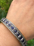 Diamond polki bangle custom made custom size emerald ruby blue sapphire precious gemstone bangles personalized Sterling silver Gold