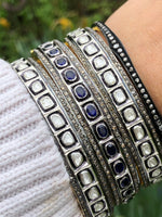 Diamond polki bangle custom made custom size emerald ruby blue sapphire precious gemstone bangles personalized Sterling silver Gold