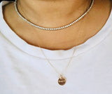 Vote necklace 22K Solid Yellow Gold pendant handstamped 10K Chain