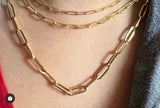 14K Yellow Gold 4.2 x 11mm Paperclip Chain