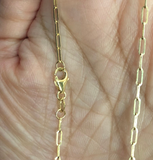 14K Gold Paperclip chain 1.5mm x 4mm